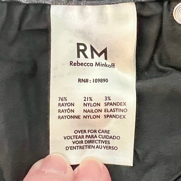 Rebecca Minkoff Womens Size 10 Black Metallic High-Waist Skinny Pants NWOT's - Picture 4 of 14